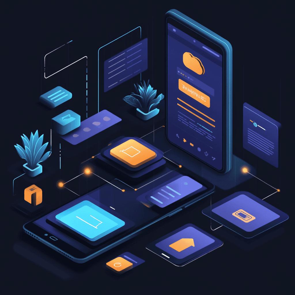 Mobile App Development Illutstration